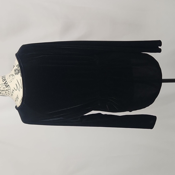 The Limited Black Velvet Plunging V-Neck, XL - Picture 7 of 12